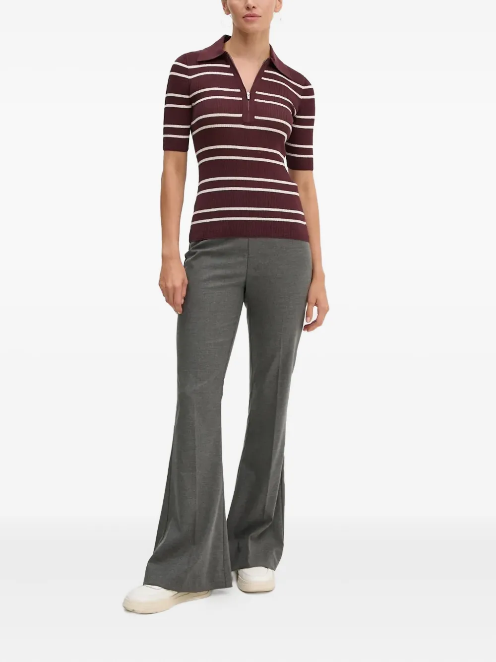 A.L.C. striped zip-front polo top | Polo Tops | Image 2