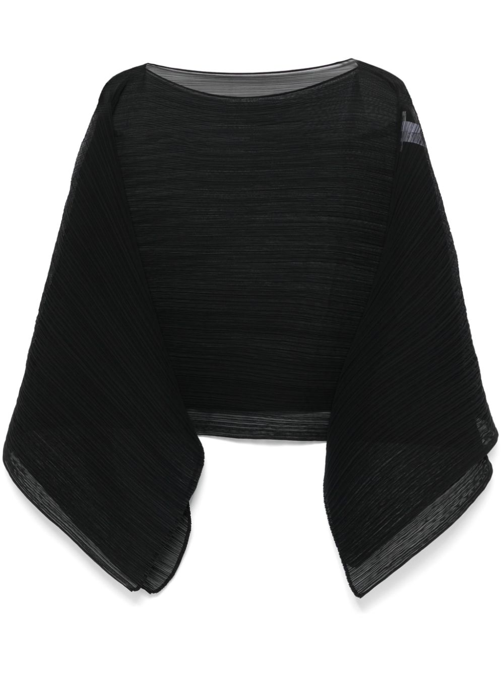 Pleats Please Issey Miyake sheer cape