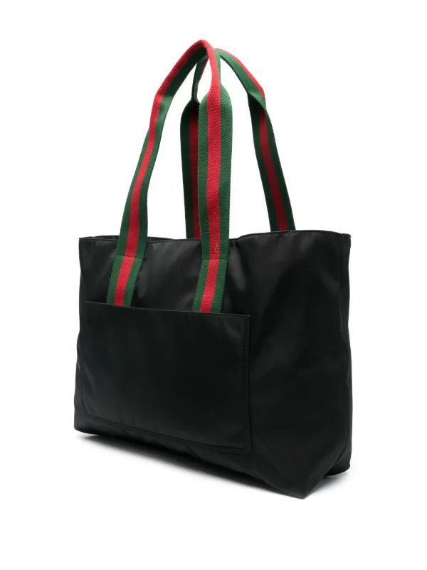 Gucci stripe tote deals