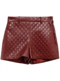 Gucci GG-canvas leather shorts - Red