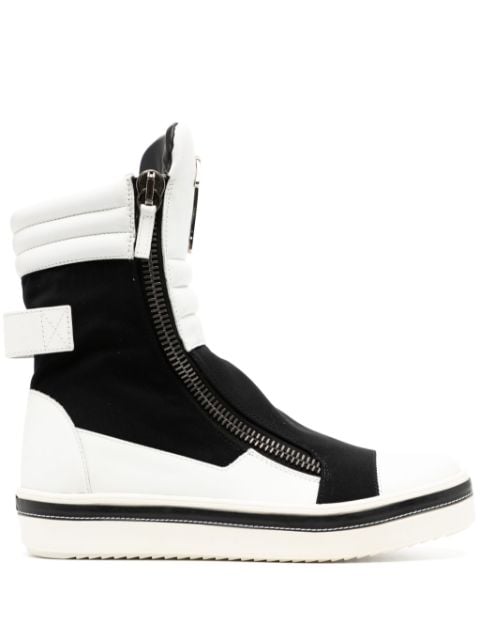 panelled high-top sneakers