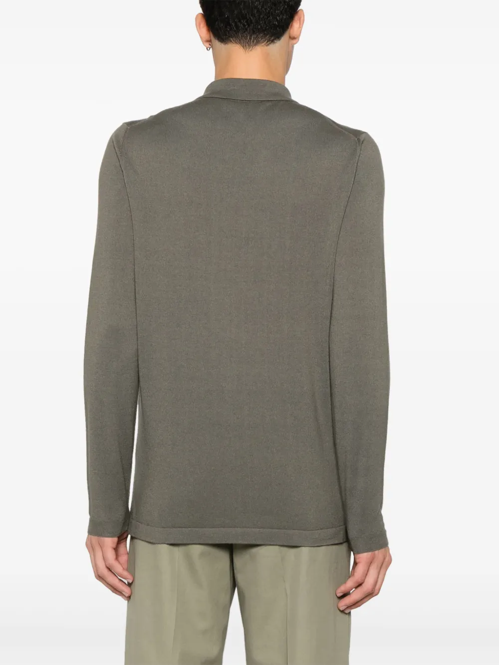 Canali Overhemd sweater Grijs