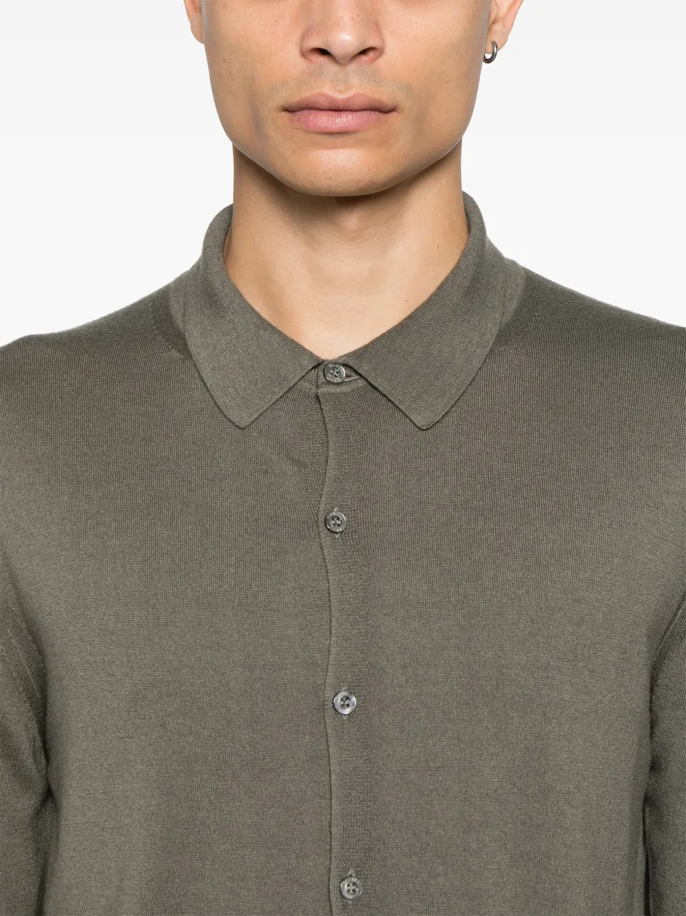 Canali Overhemd sweater Grijs