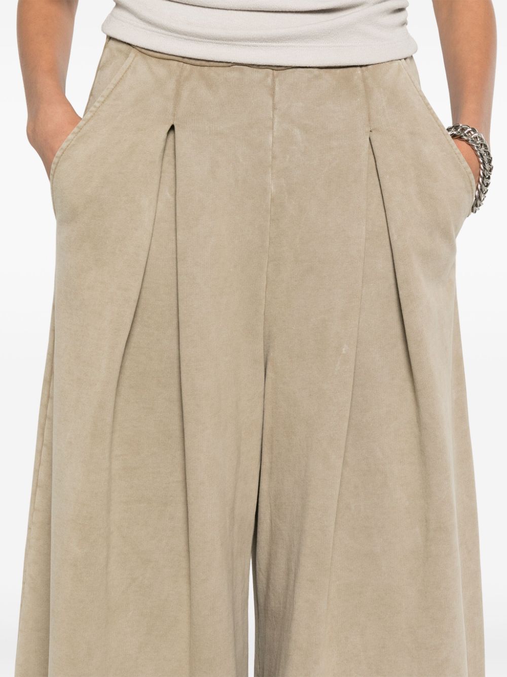 GIUSEPPE DI MORABITO WASHED-COTTON PALAZZO PANTS 