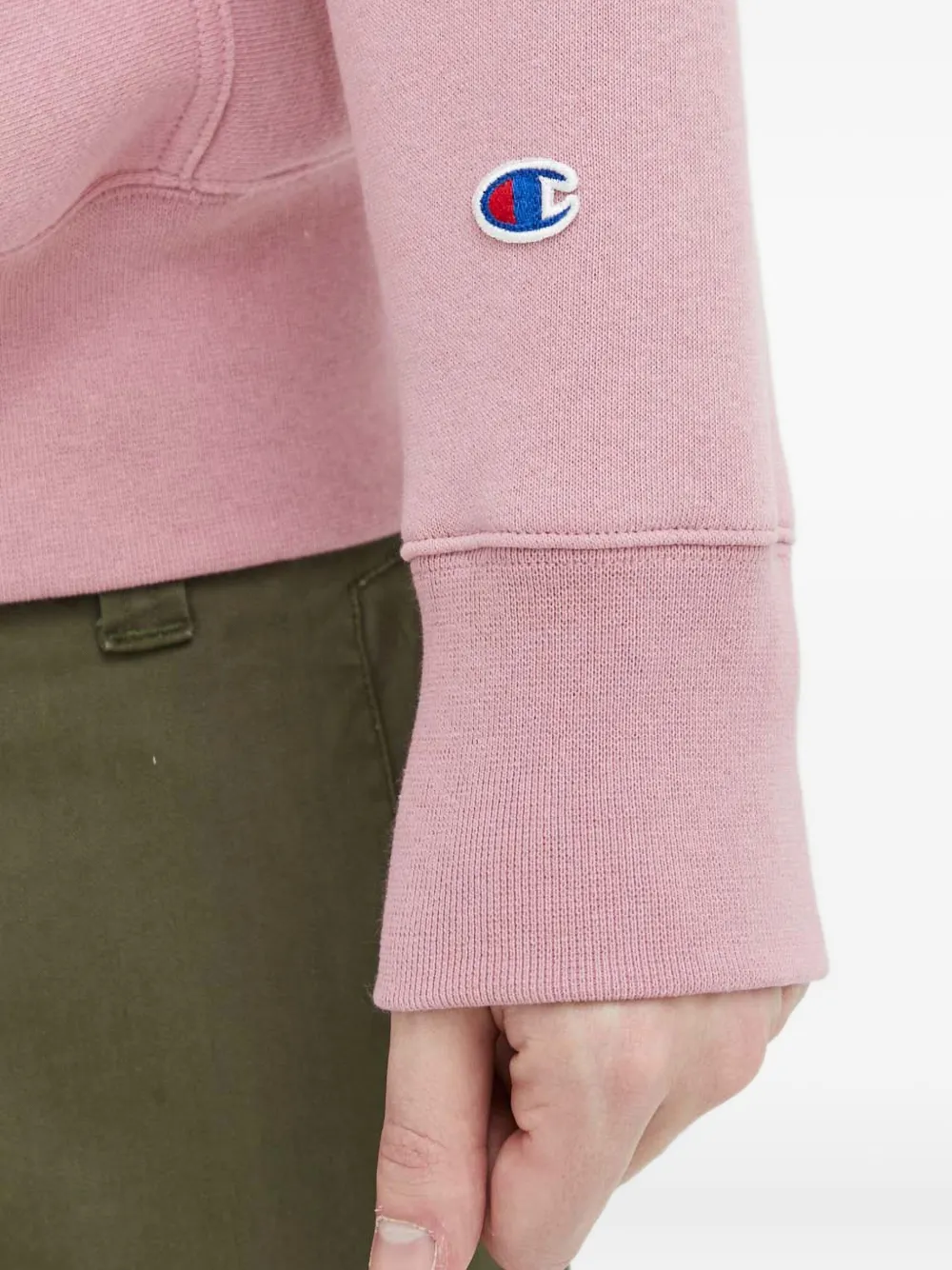 Champion Drawstring Hoodie In Pink