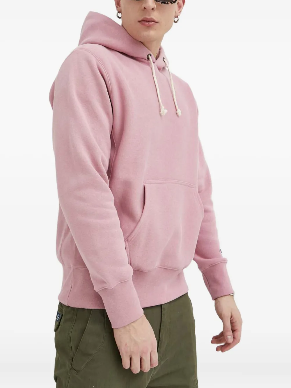 Champion Drawstring Hoodie In Pink