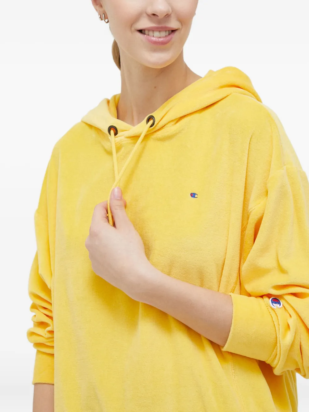 Champion Hoodie met borduurwerk Geel