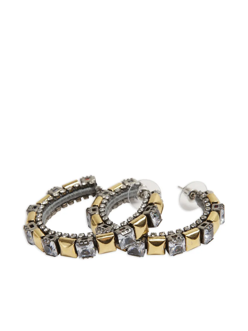 RADÀ CRYSTAL-EMBELLISHED HOOP EARRINGS