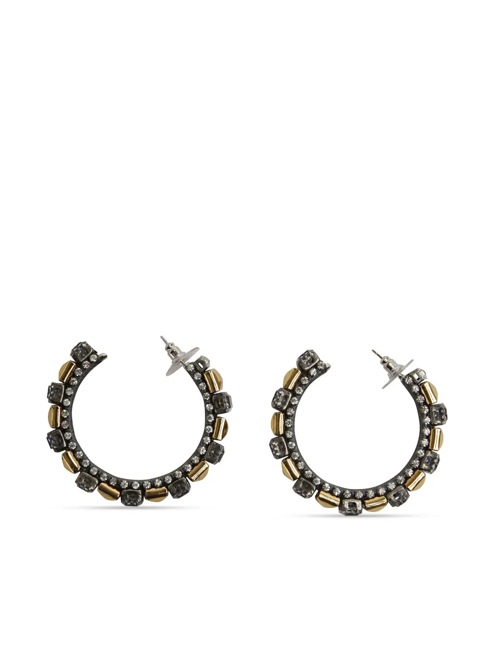 RADÀ CRYSTAL-EMBELLISHED HOOP EARRINGS