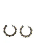 RADA' crystal-embellished hoop earrings - Silver