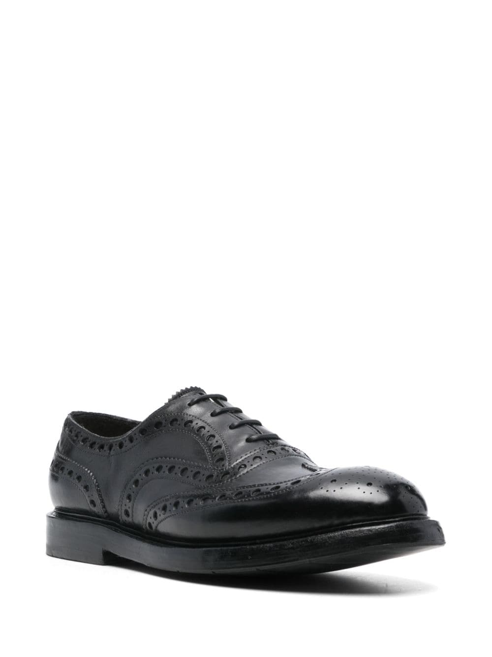 Shop Premiata Leather Brogues In Black