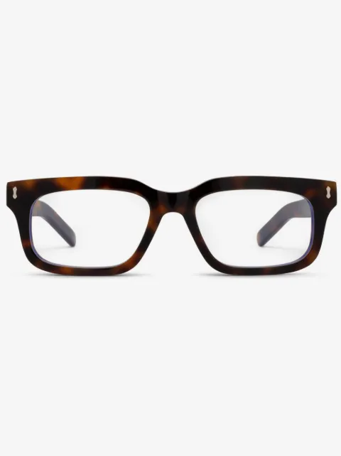 Gucci Eyewear Óculos de sol retangular com efeito tartaruga