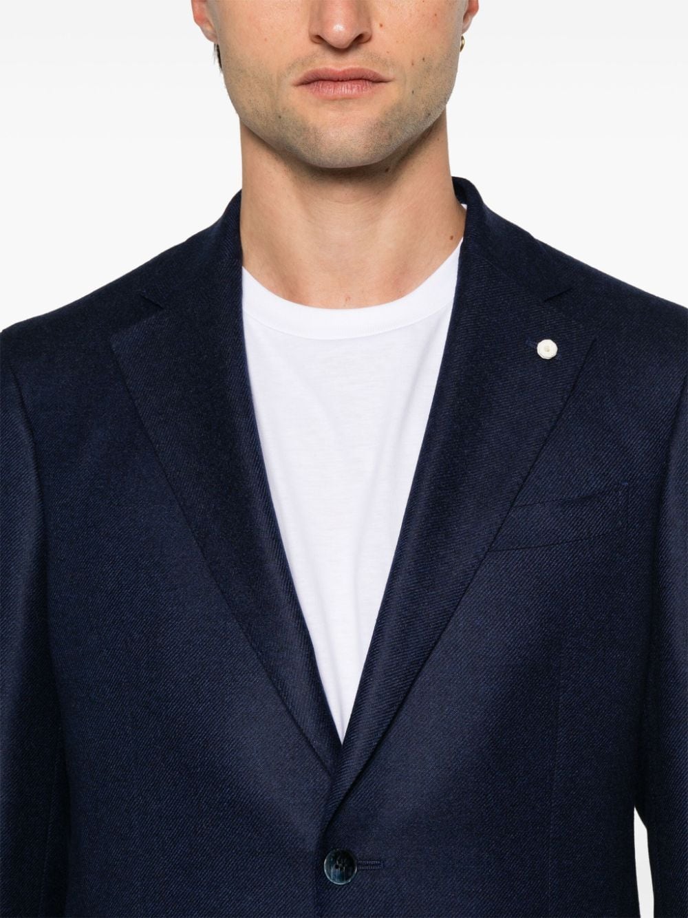 Shop Luigi Bianchi Mantova Single-breasted Blazer In Blue