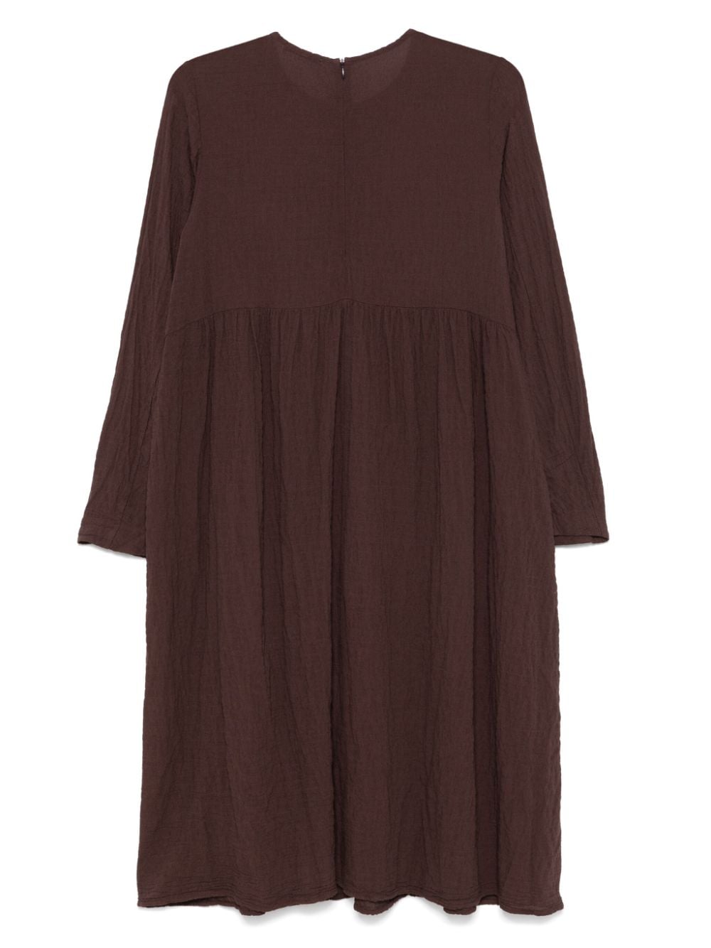 Shop Transit Crinkled Midi Dress In Brown