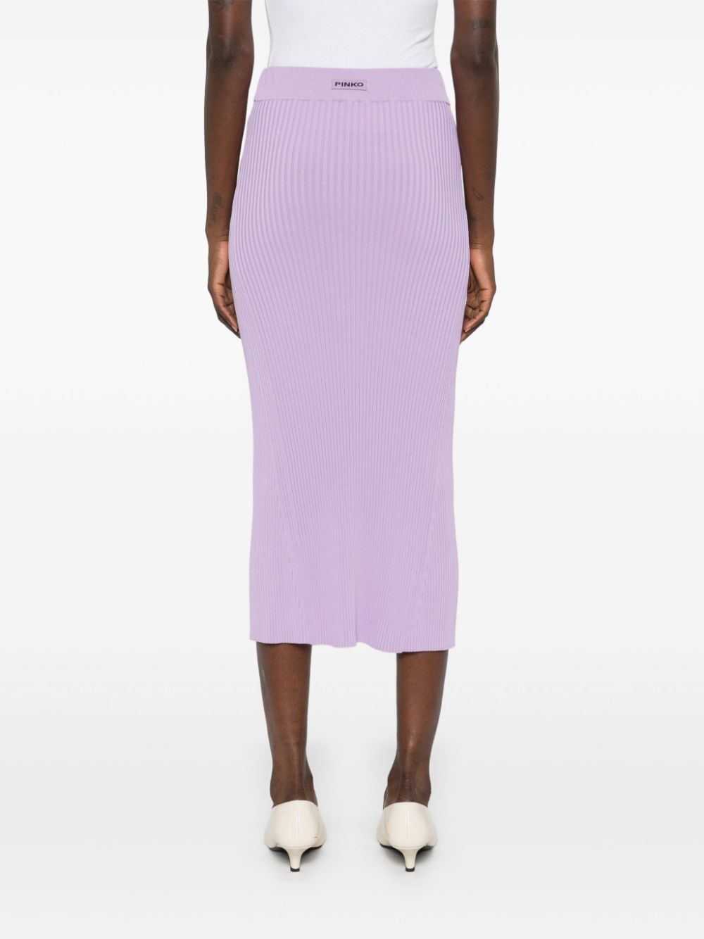 Shop Pinko Elfo Midi Skirt In Purple