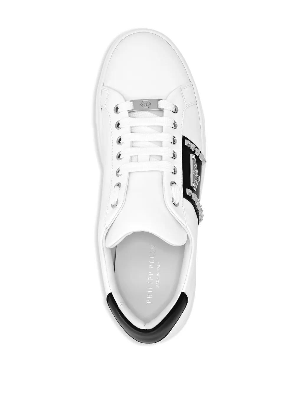 Philipp Plein leather hexagon sneakers White
