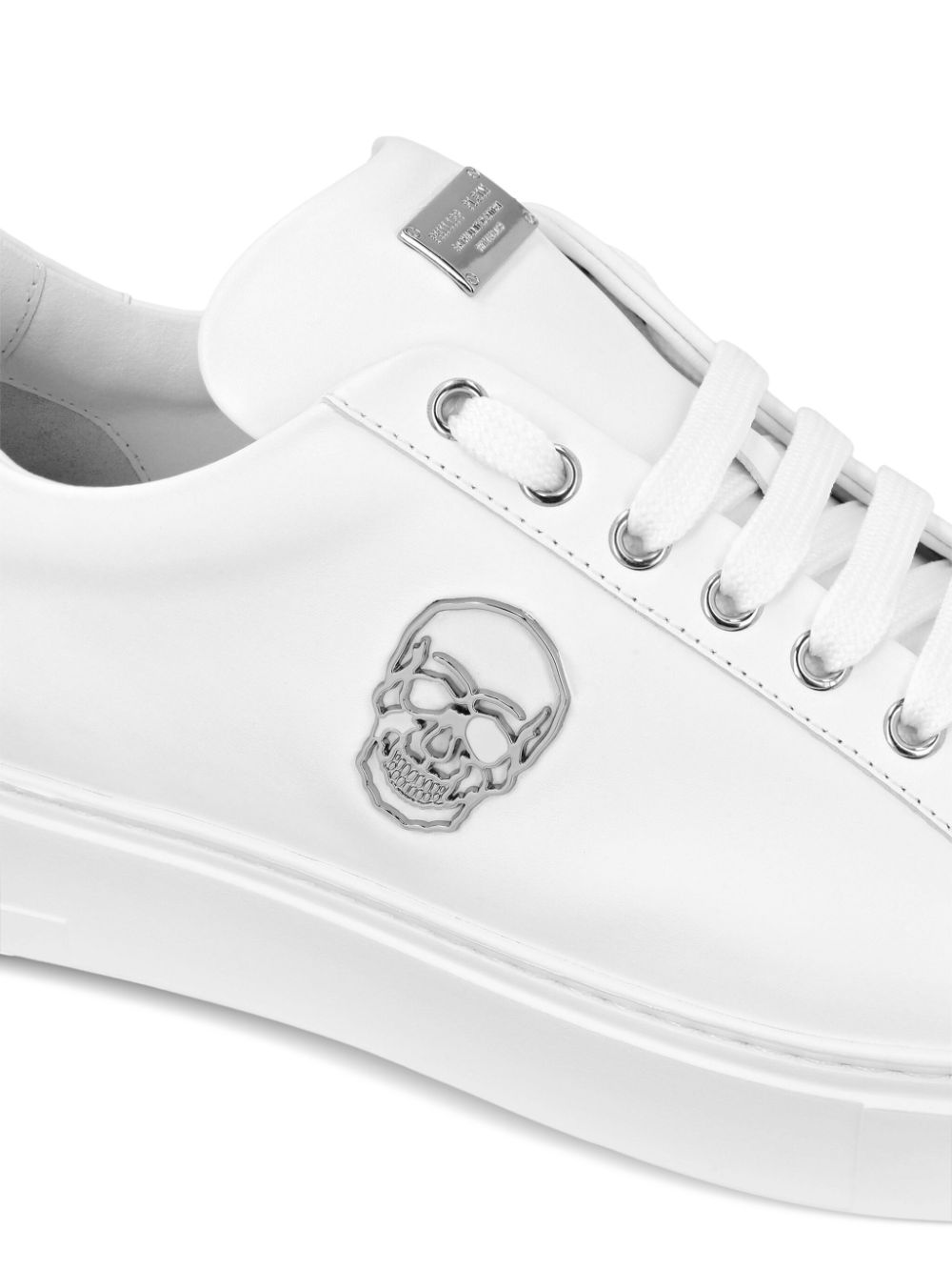 Philipp Plein Leren sneakers Wit