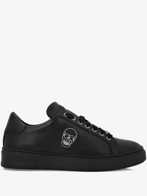 Philipp Plein baskets en cuir à appliqué tête de mort