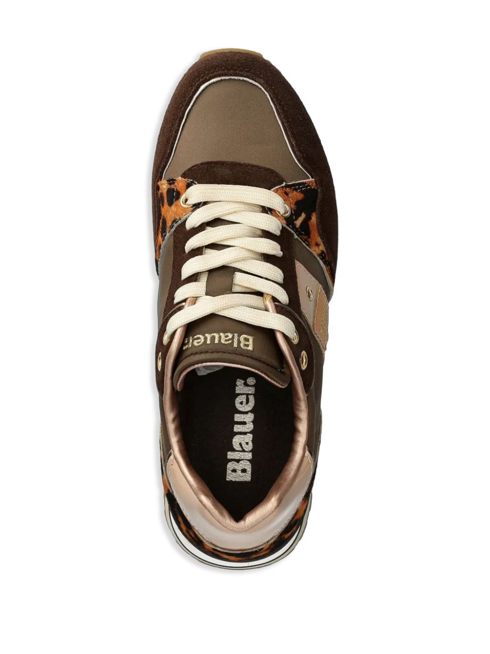 Blauer panelled sneakers Brown