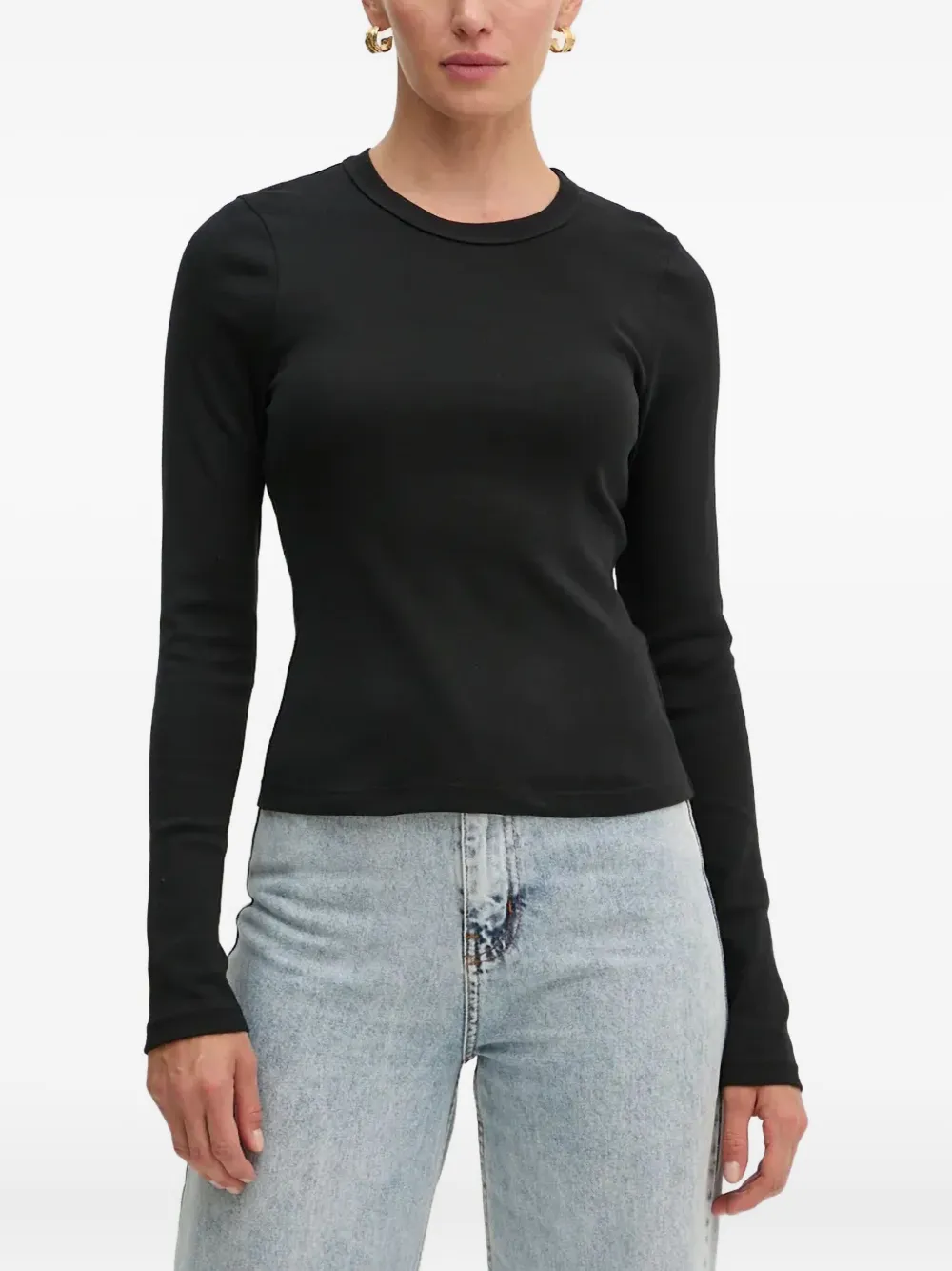 A.L.C. ribbed long-sleeve T-shirt | Black | Image 1