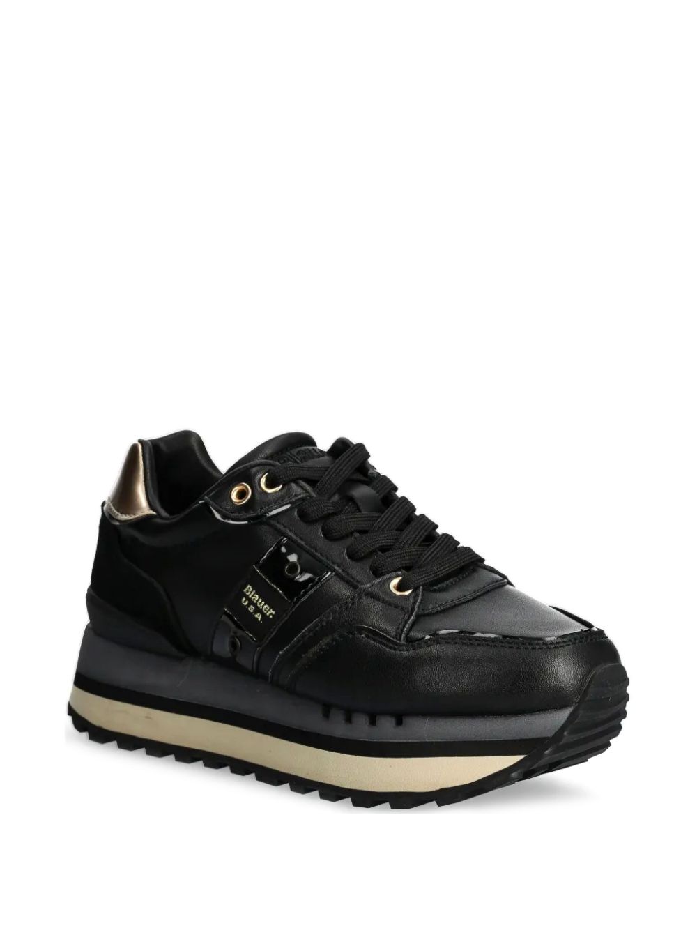 Blauer panelled sneakers Zwart