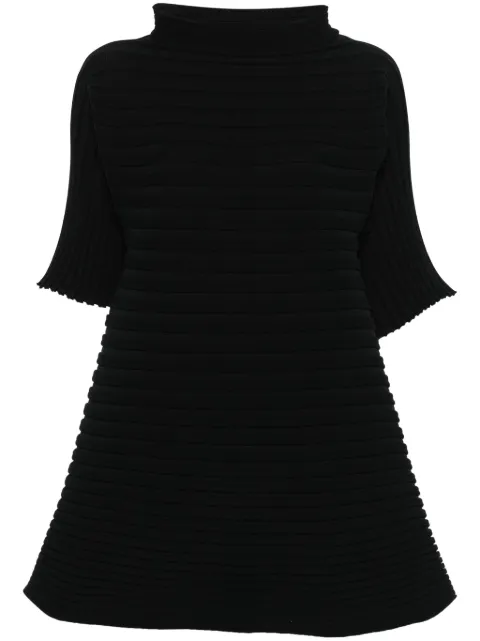 Pleats Please Issey Miyake top tejido de canalé