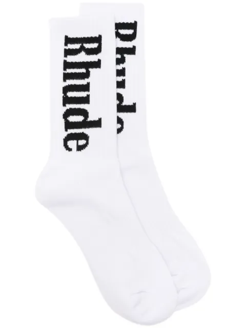 RHUDE جوارب بشعار بحياكة إنتارسيا
