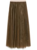 Bruno Manetti tulle maxi skirt - Brown