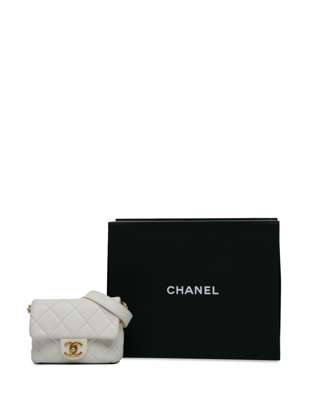 CHANEL 2021-2024 Mini Caviar Twist Your Buttons Flap crossbody bag Women