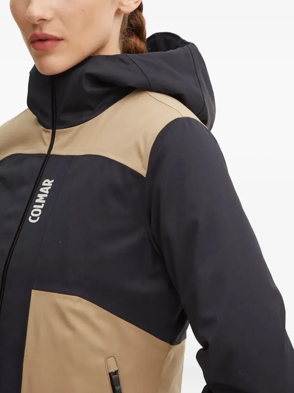 Colmar Panelled Hooded Jacket In Black