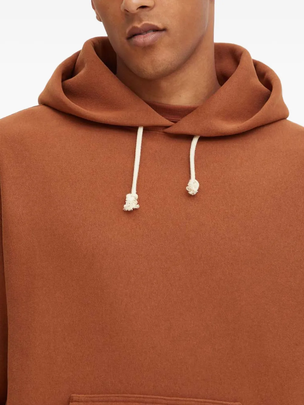 Champion Reverse Drawstring Hoodie In Brown