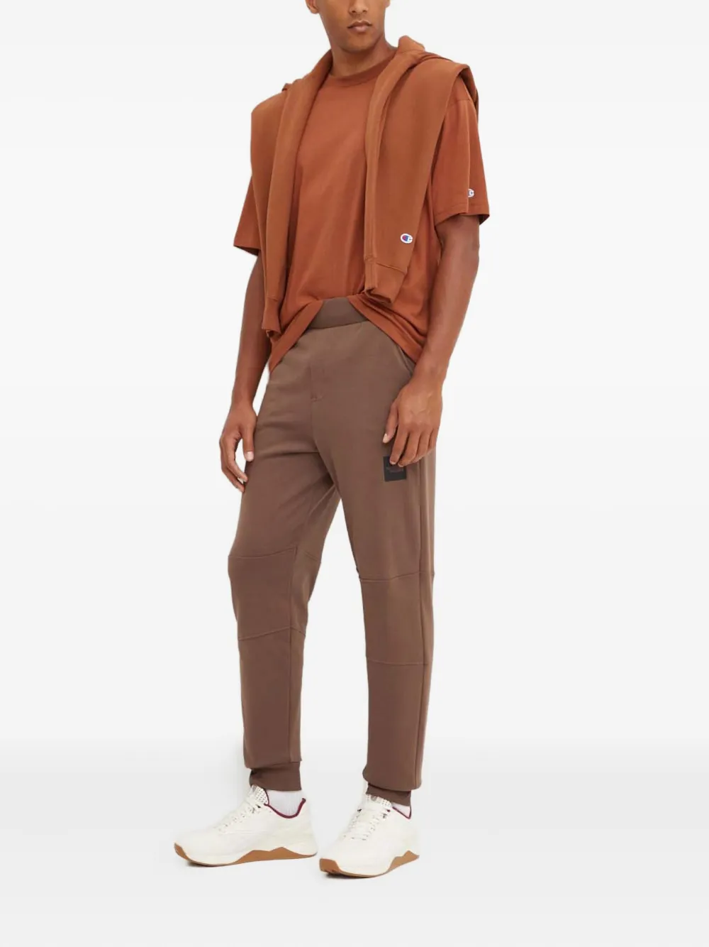 Champion Reverse Drawstring Hoodie In Brown