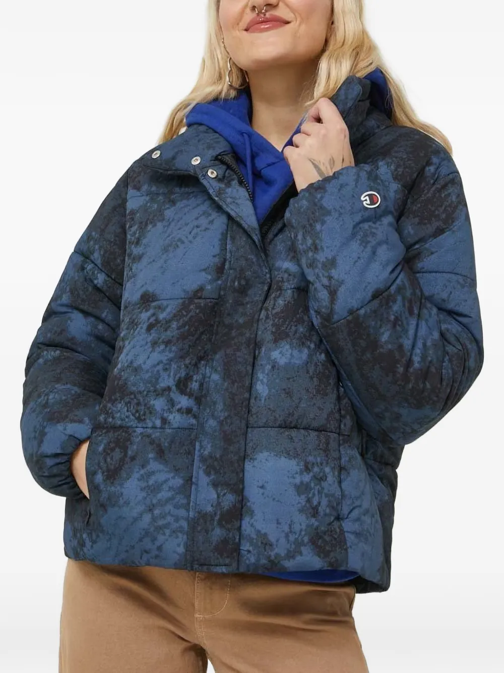 Champion printed padded jacket - Blue