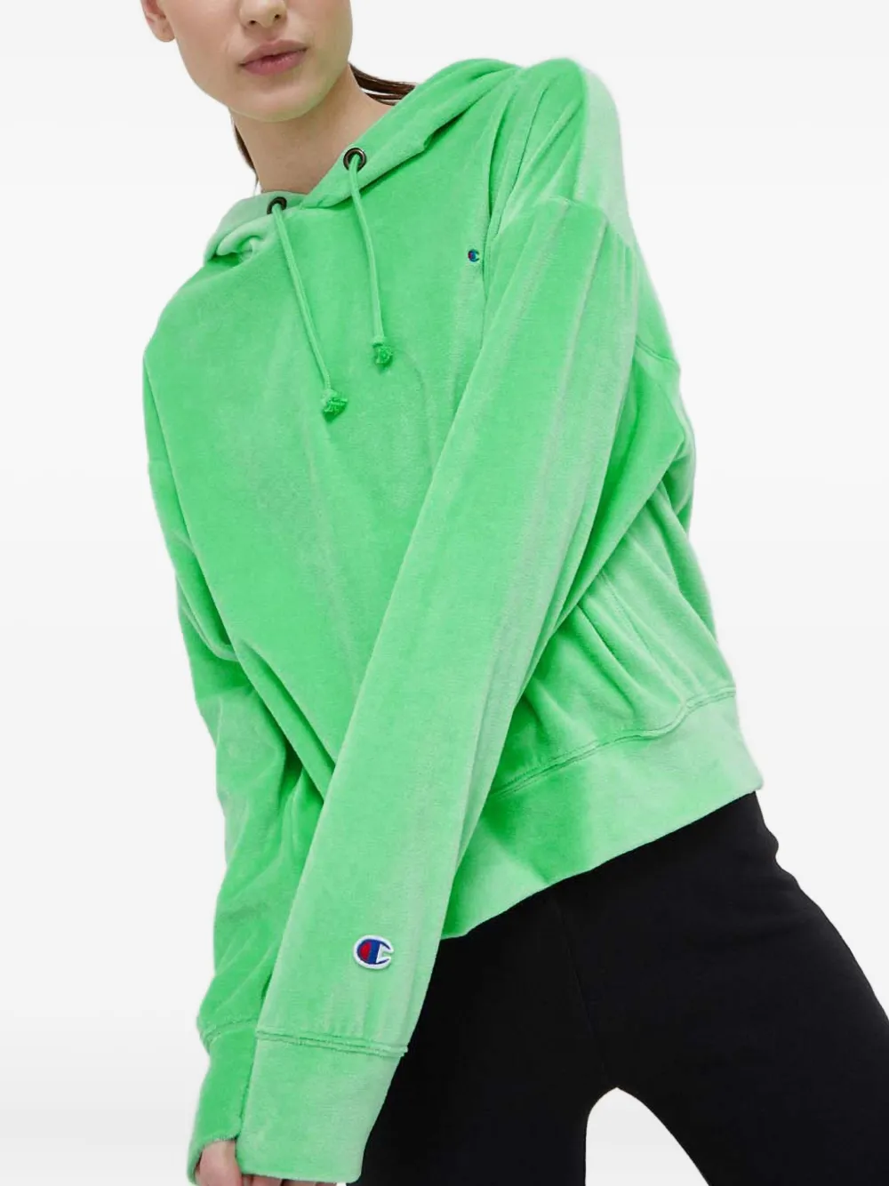 Champion Drawstring Hoodie In Green
