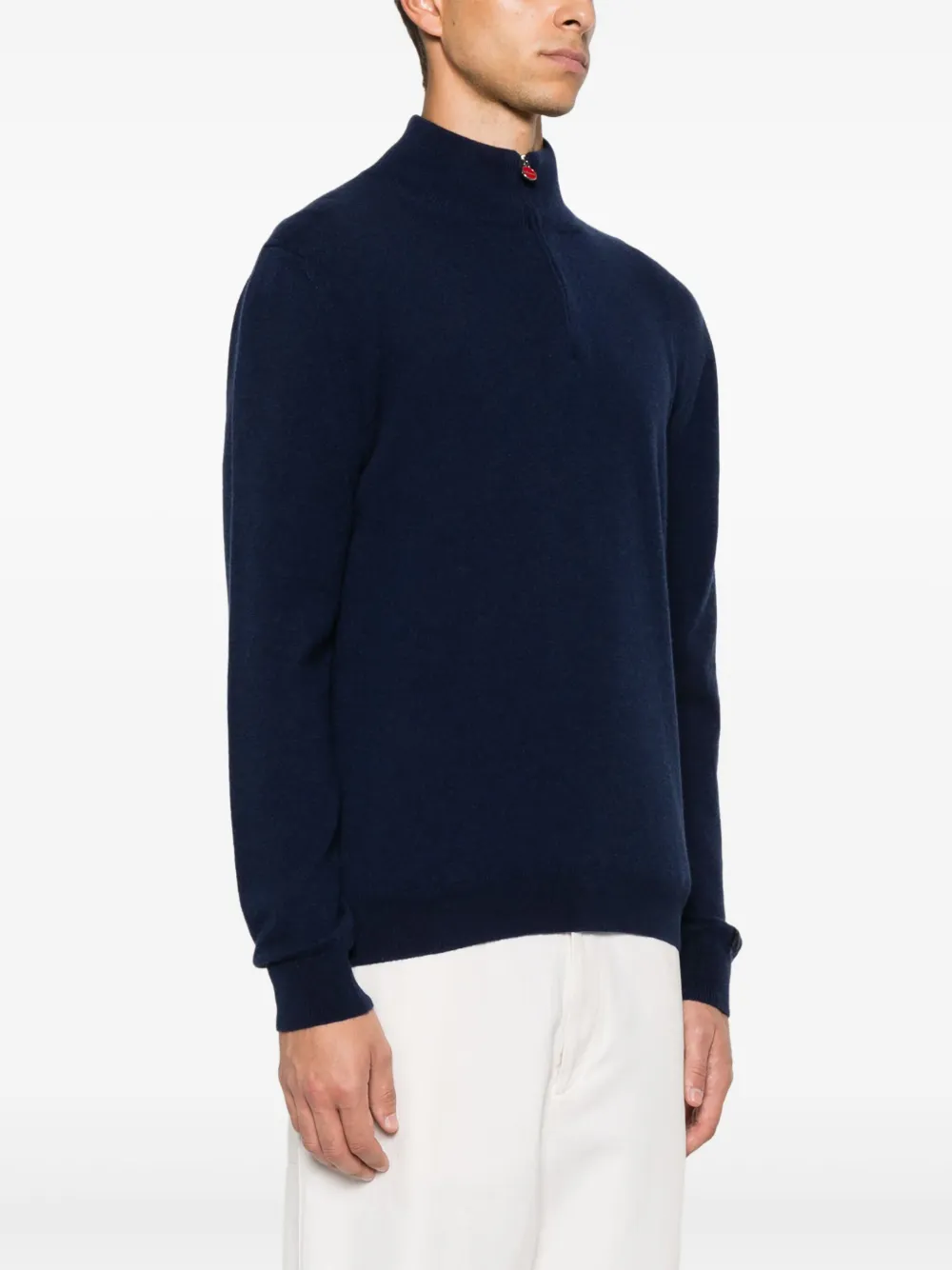 Kiton Trui met rits Blauw