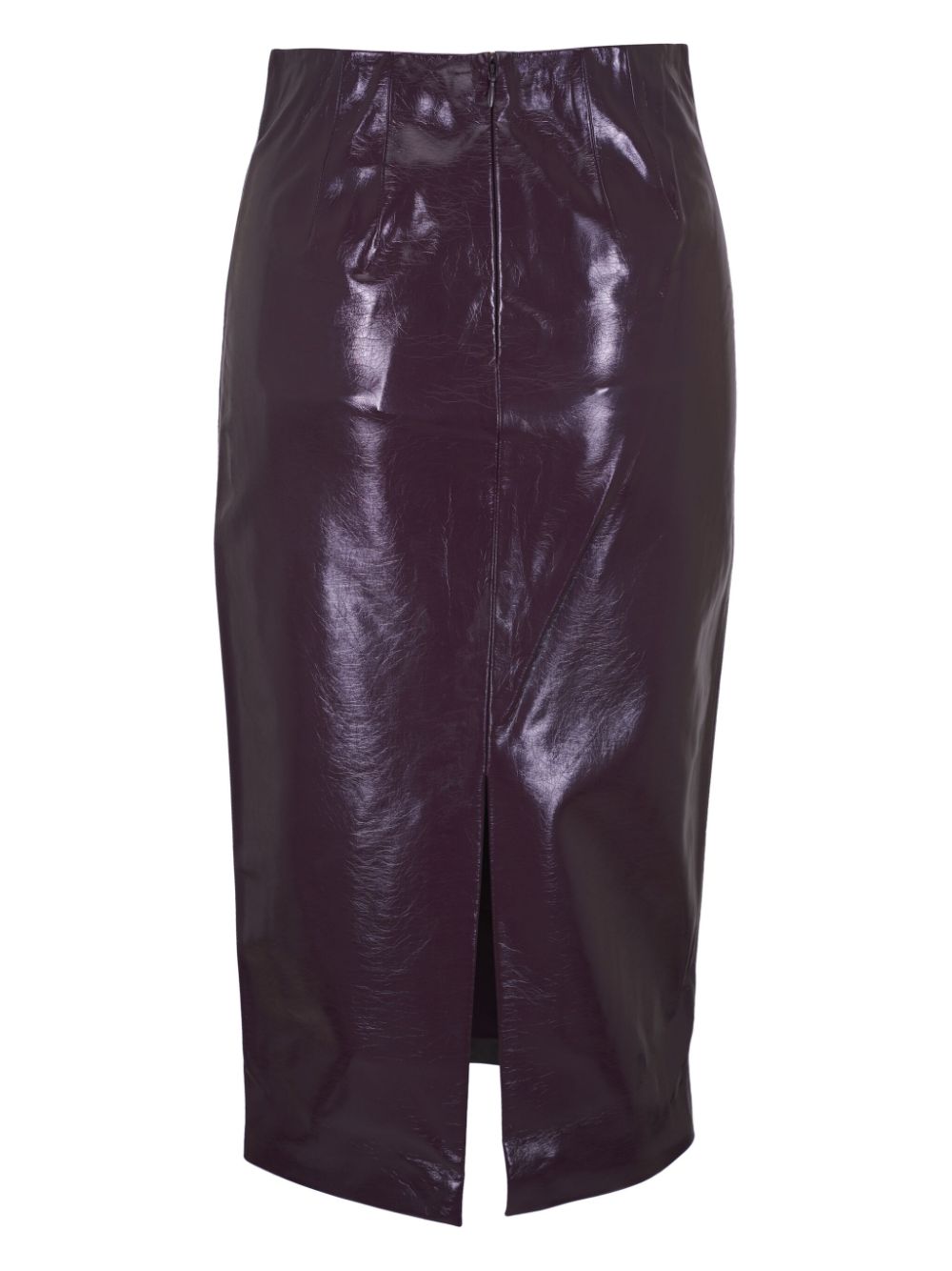 Veronica Beard patent-finish skirt - Paars