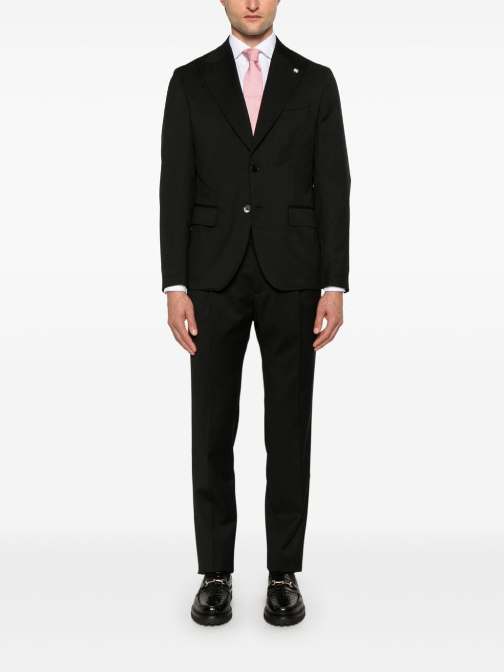 Shop Manuel Ritz Single-breasted Suit In 黑色