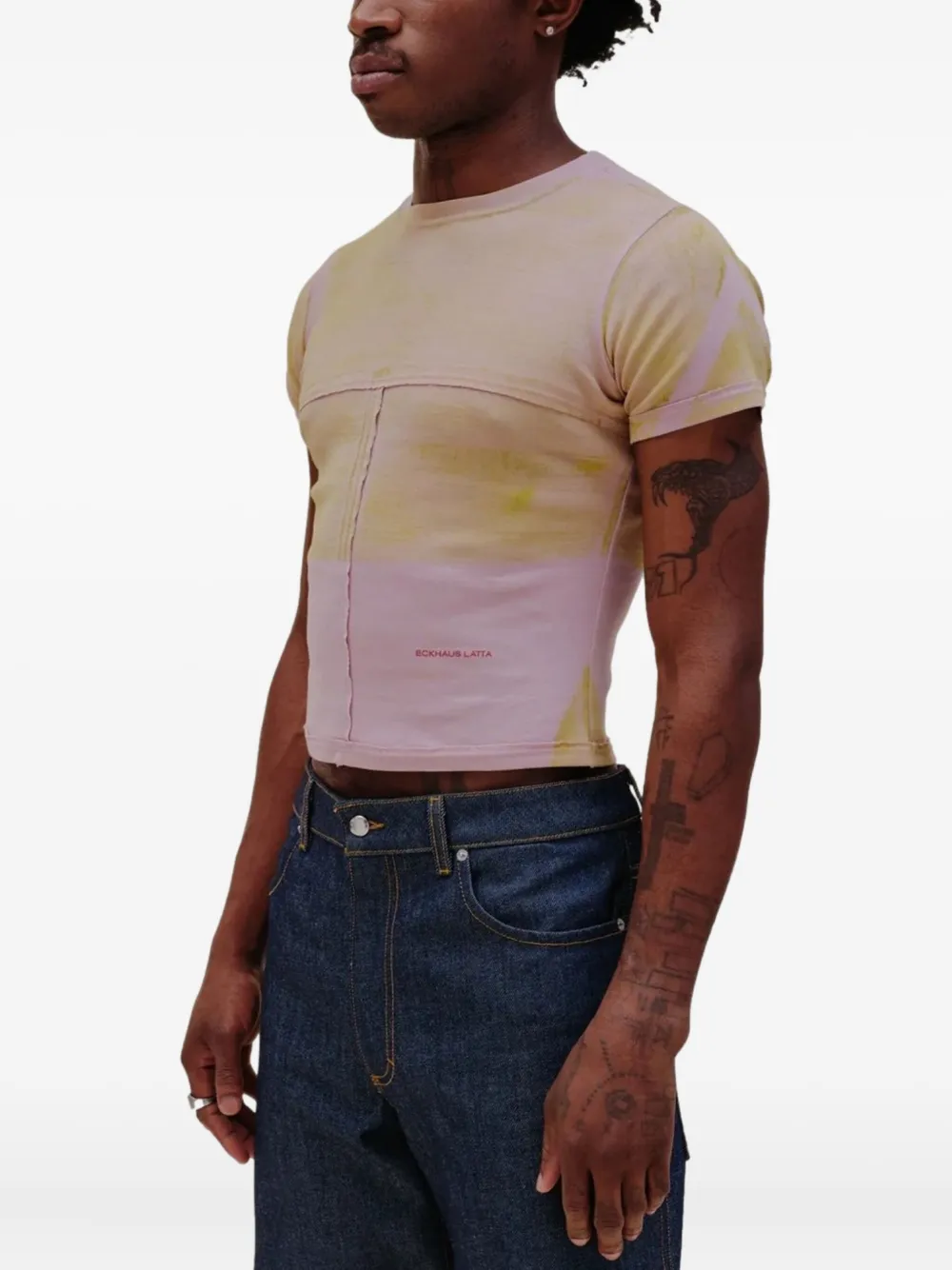 Eckhaus Latta T-shirt met overslag Roze