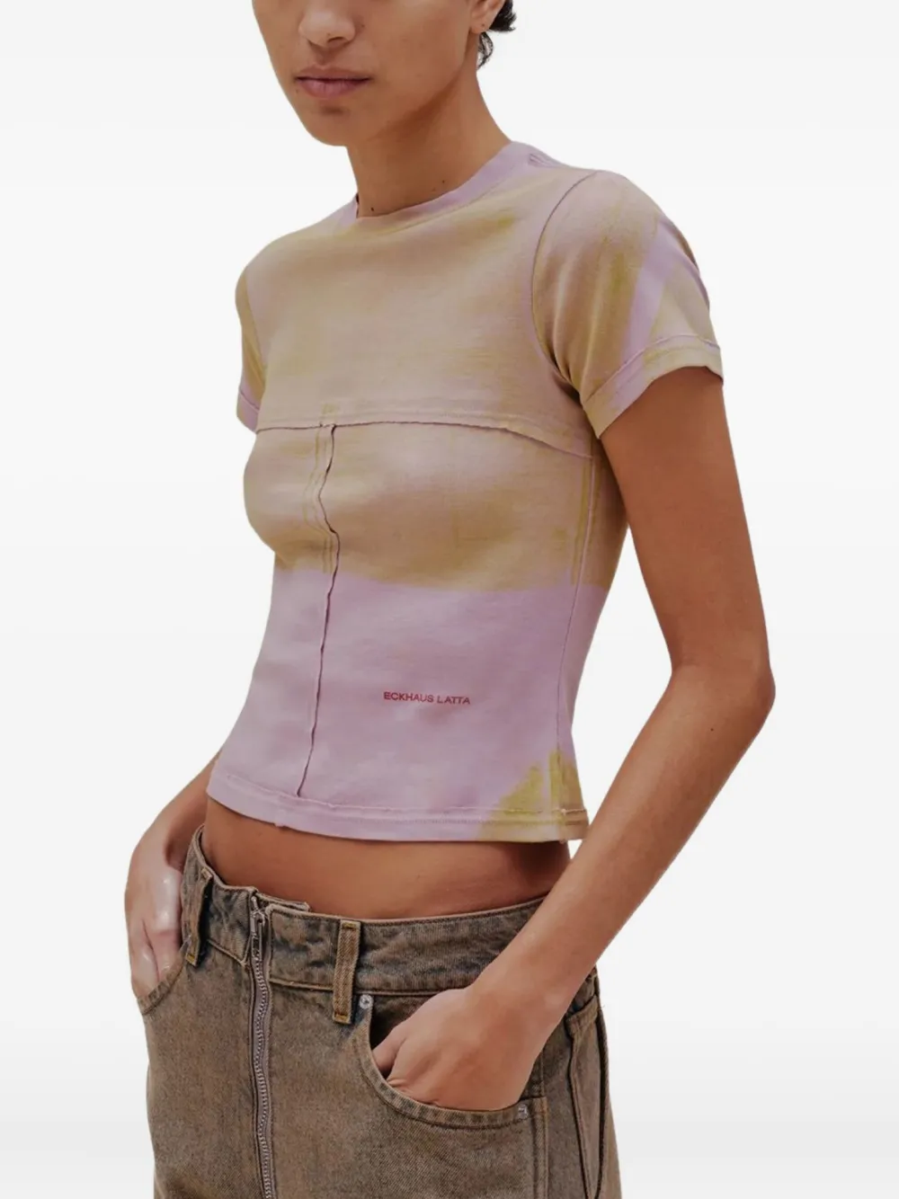 Eckhaus Latta T-shirt met overslag Roze
