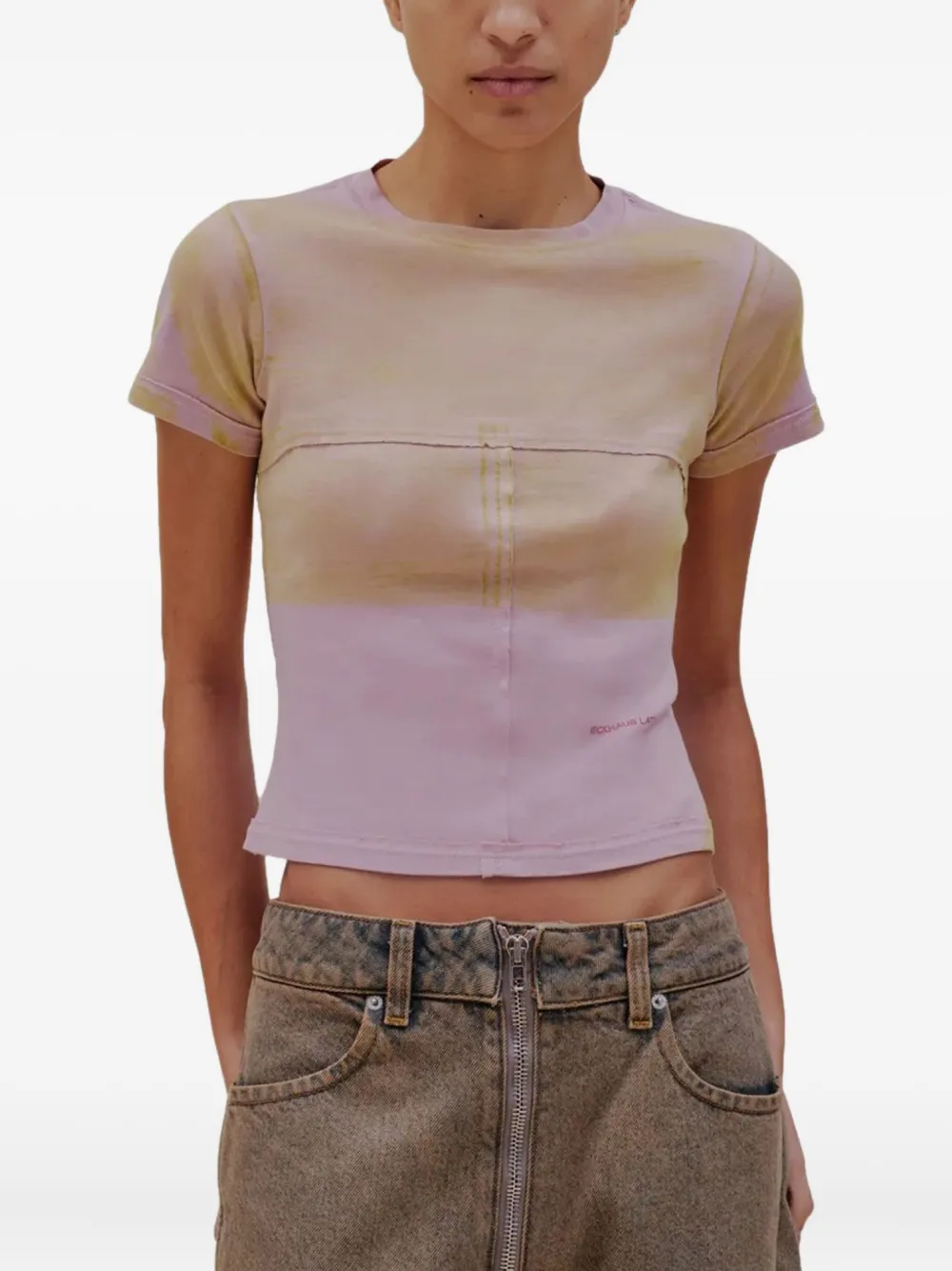 Eckhaus Latta T-shirt met overslag Roze