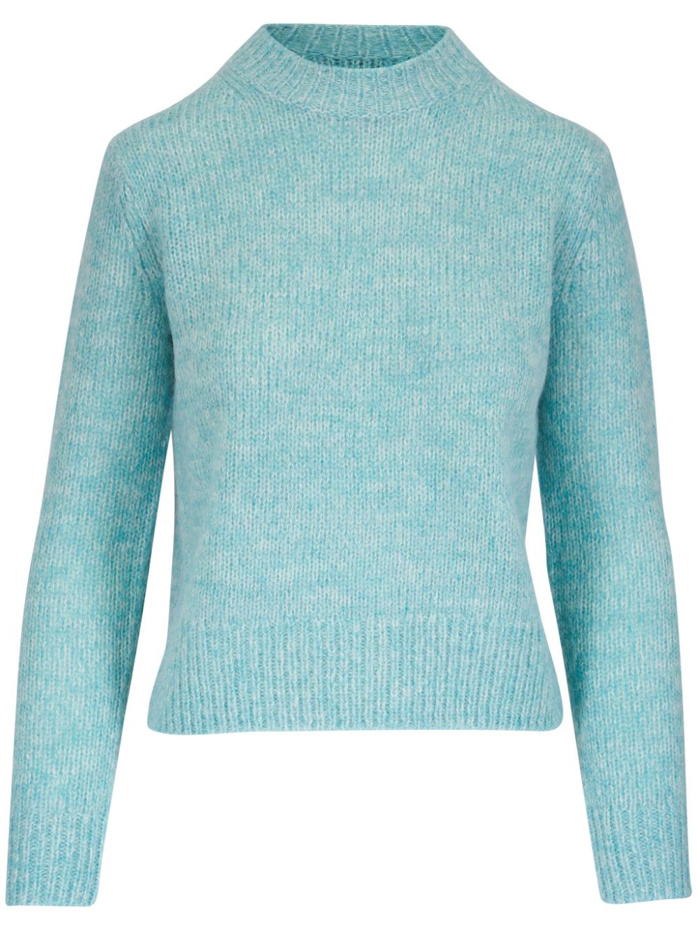 Shop Vince Mock Neck Jumper In Blue