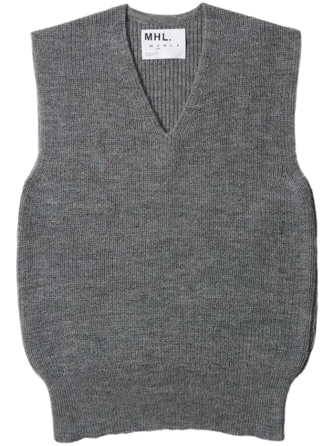 Margaret Howell chunky-ribbed virgin-wool vest