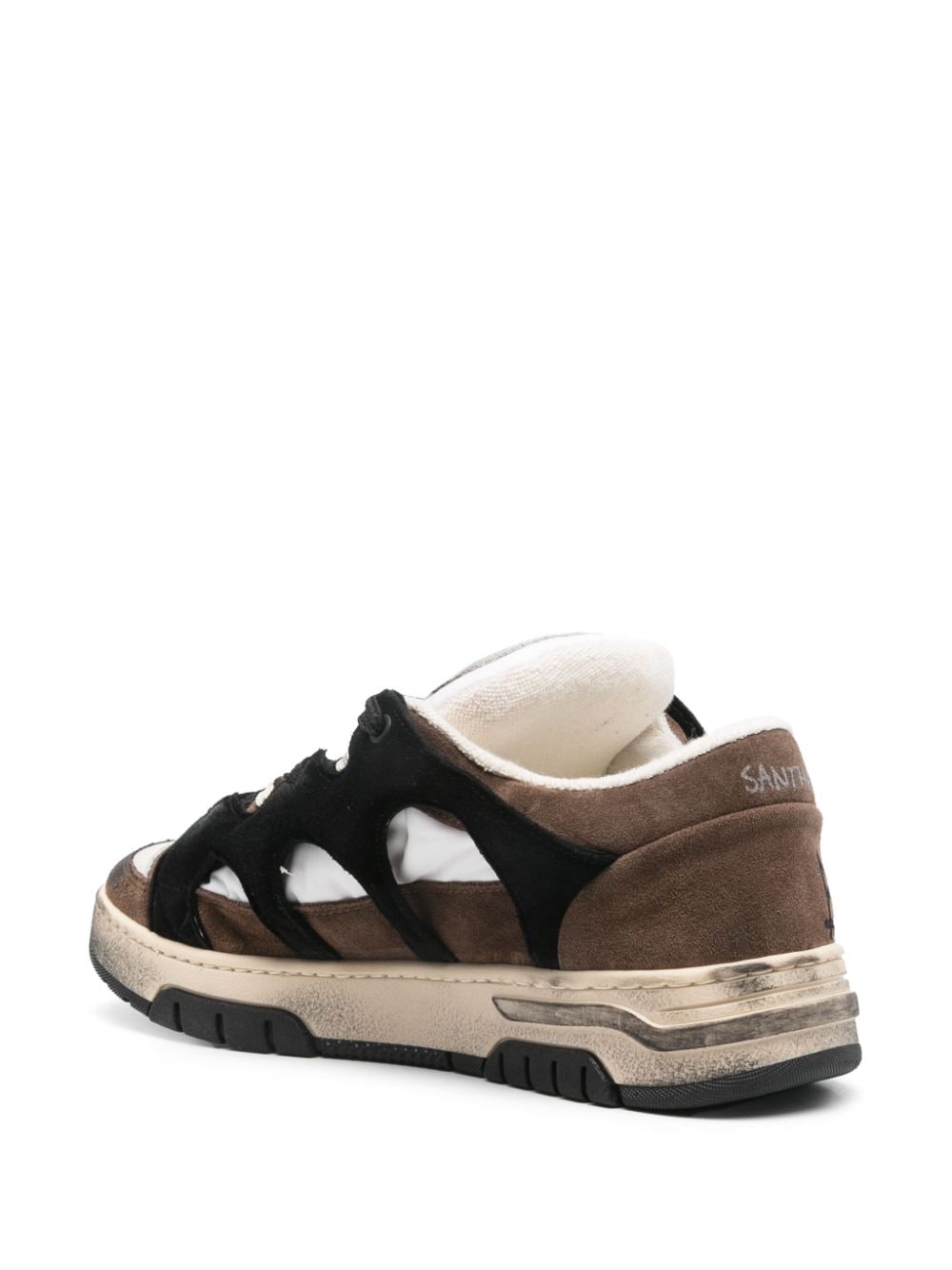 Shop Santha Cut-out Sneakers In Brown