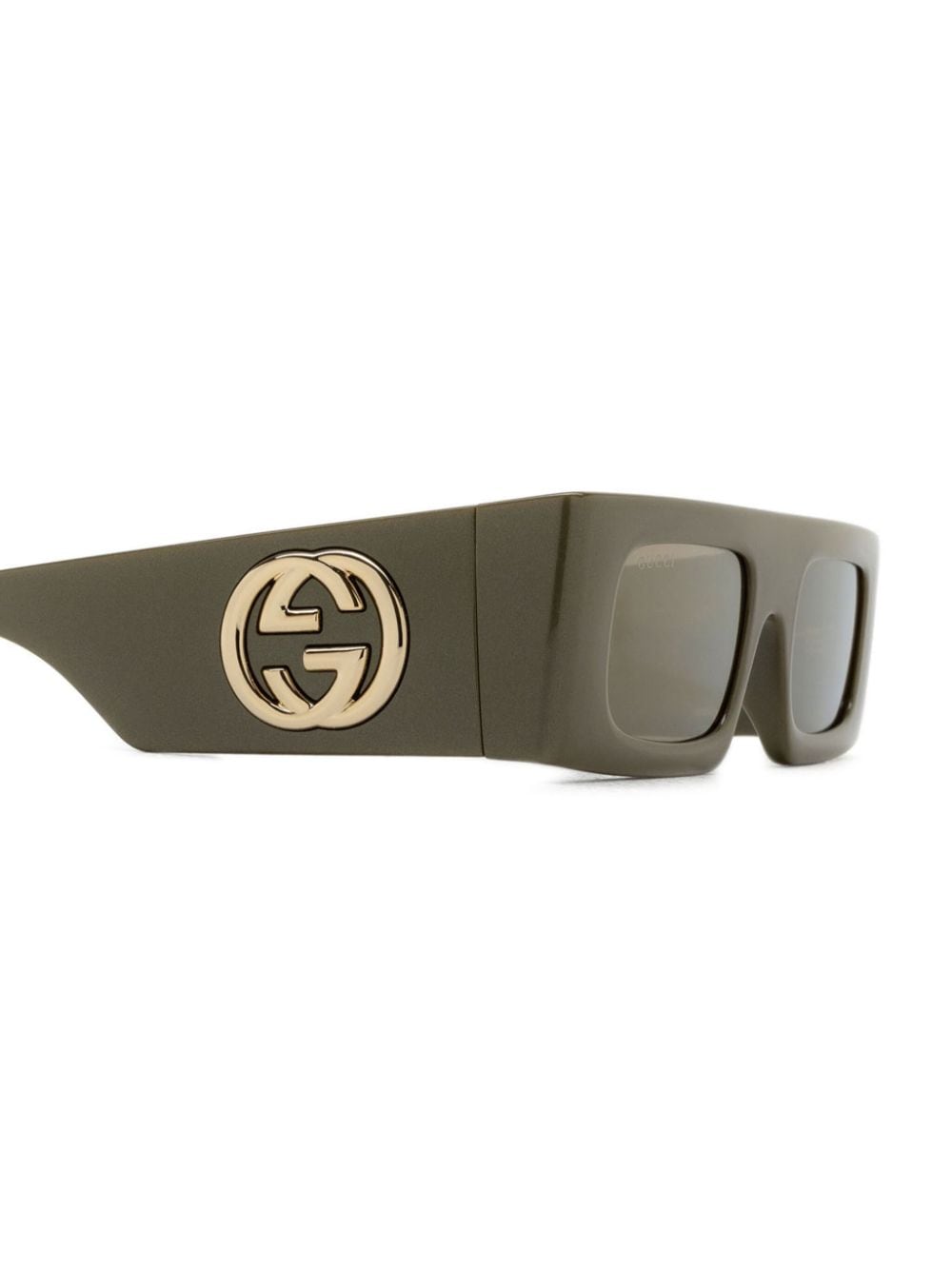 Shop Gucci Interlocking G Sunglasses In Green