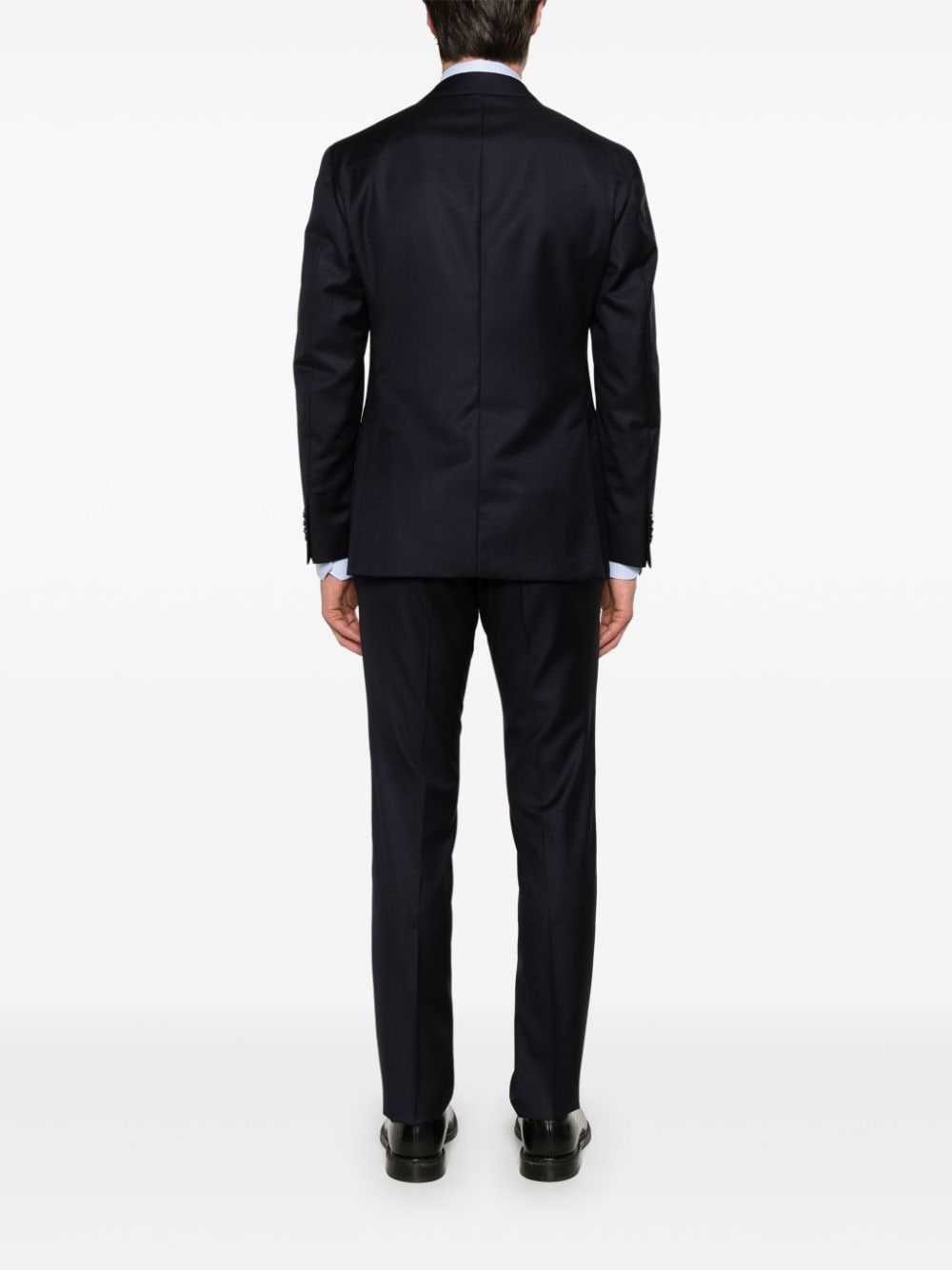 Shop Luigi Bianchi Mantova Virgin Wool Suit In Blue