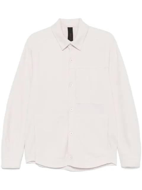 Transit virgin wool button-up overshirt