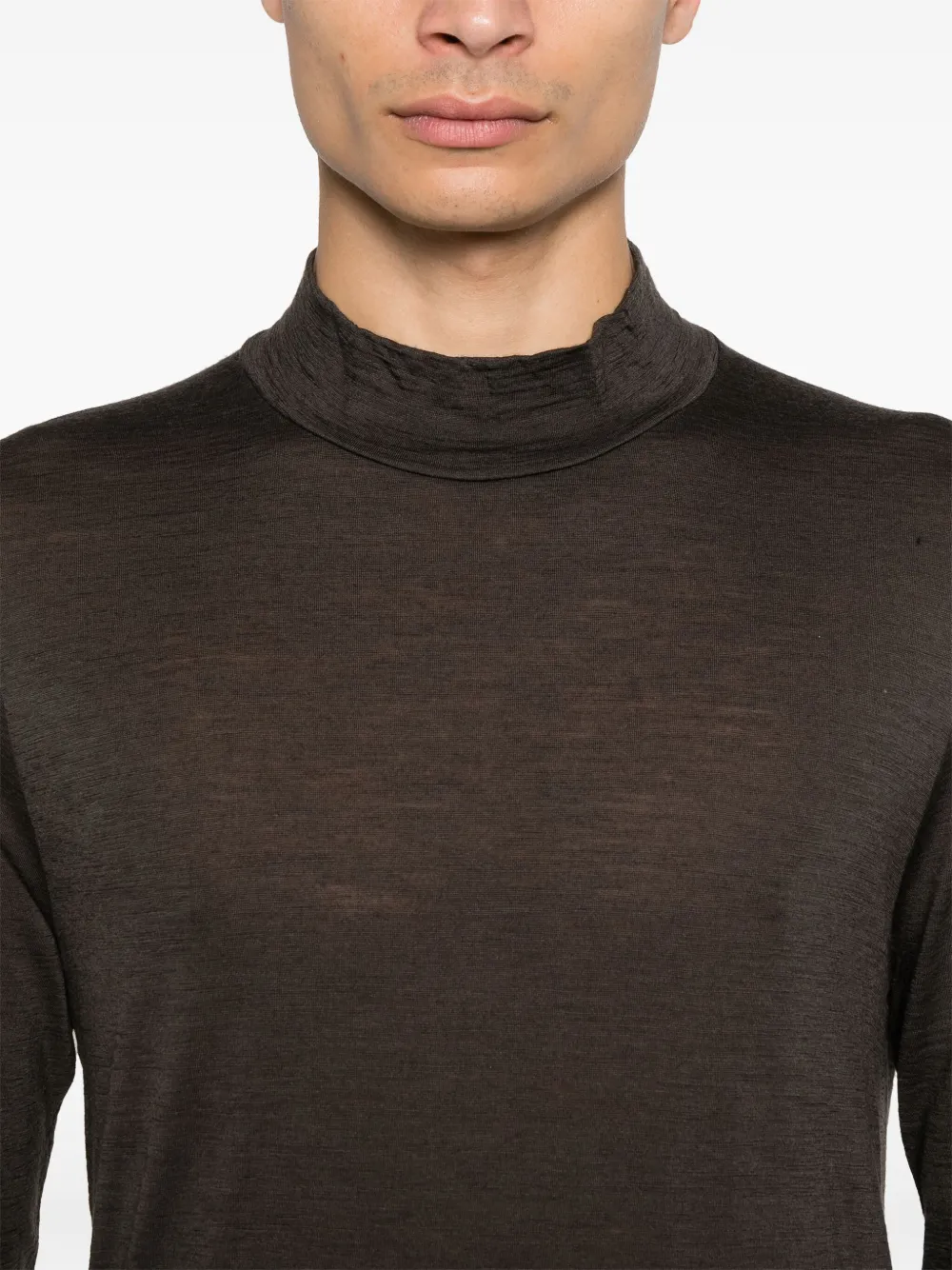 Transit Fijngebreid T-shirt Bruin