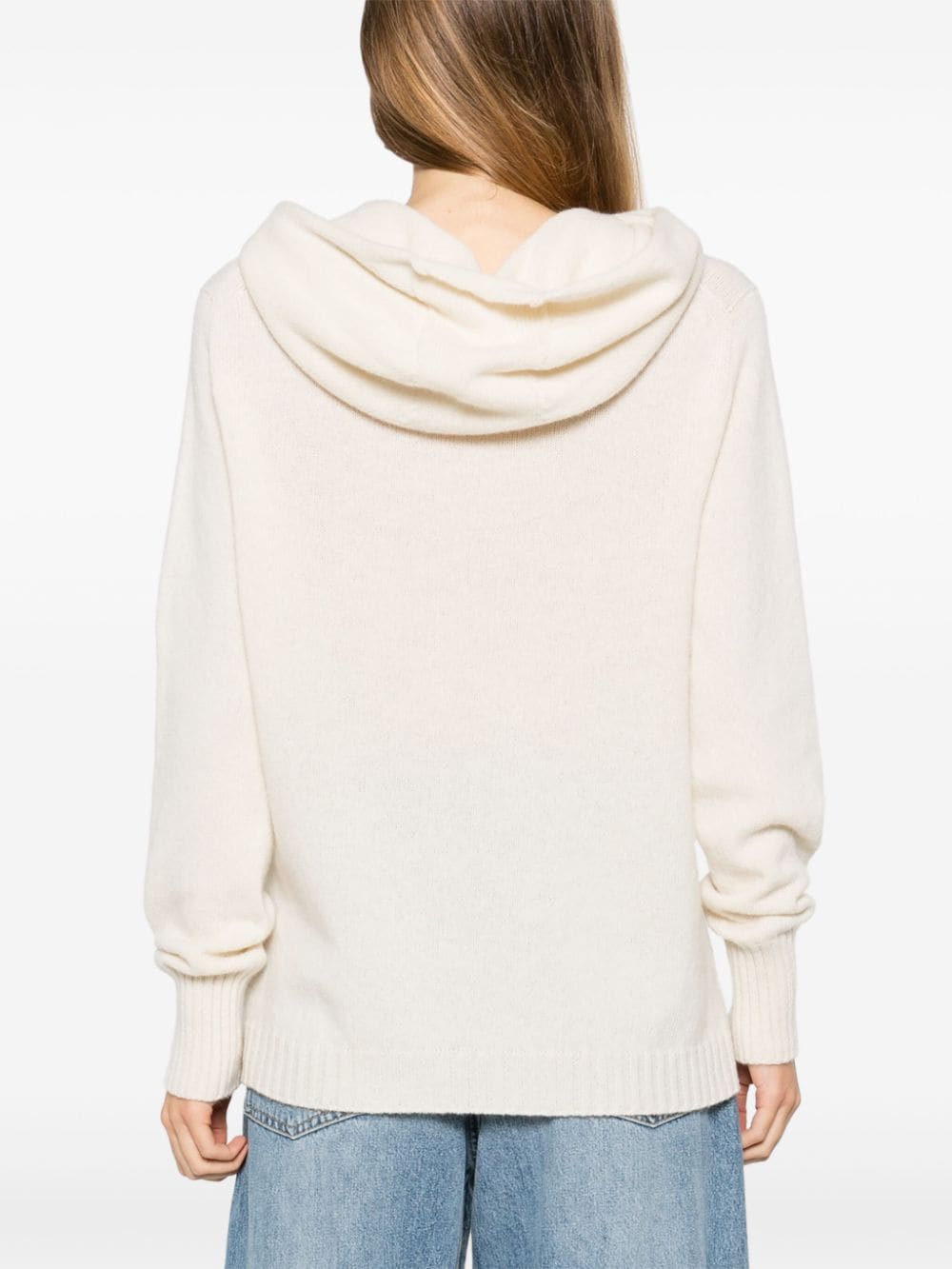 Shop Drumohr Hooded Sweater In Weiss