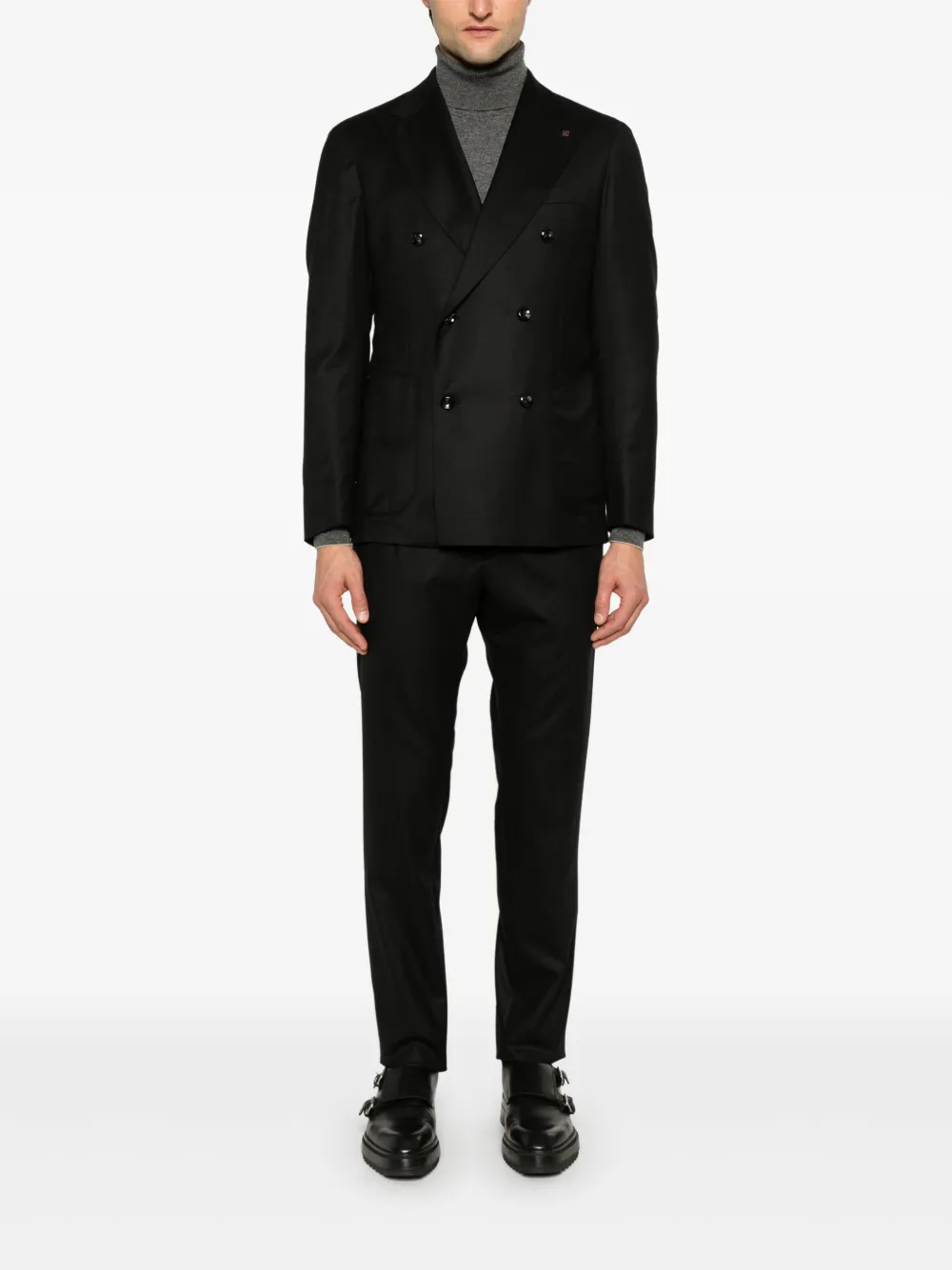 Tagliatore Slim-fit chino - Zwart