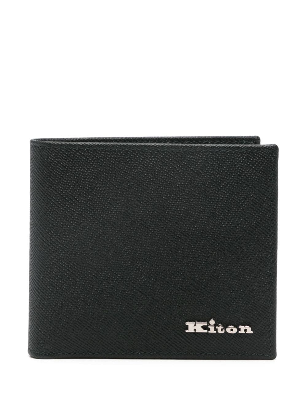 Kiton Portemonnee met logo Groen